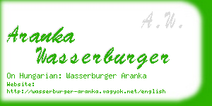 aranka wasserburger business card